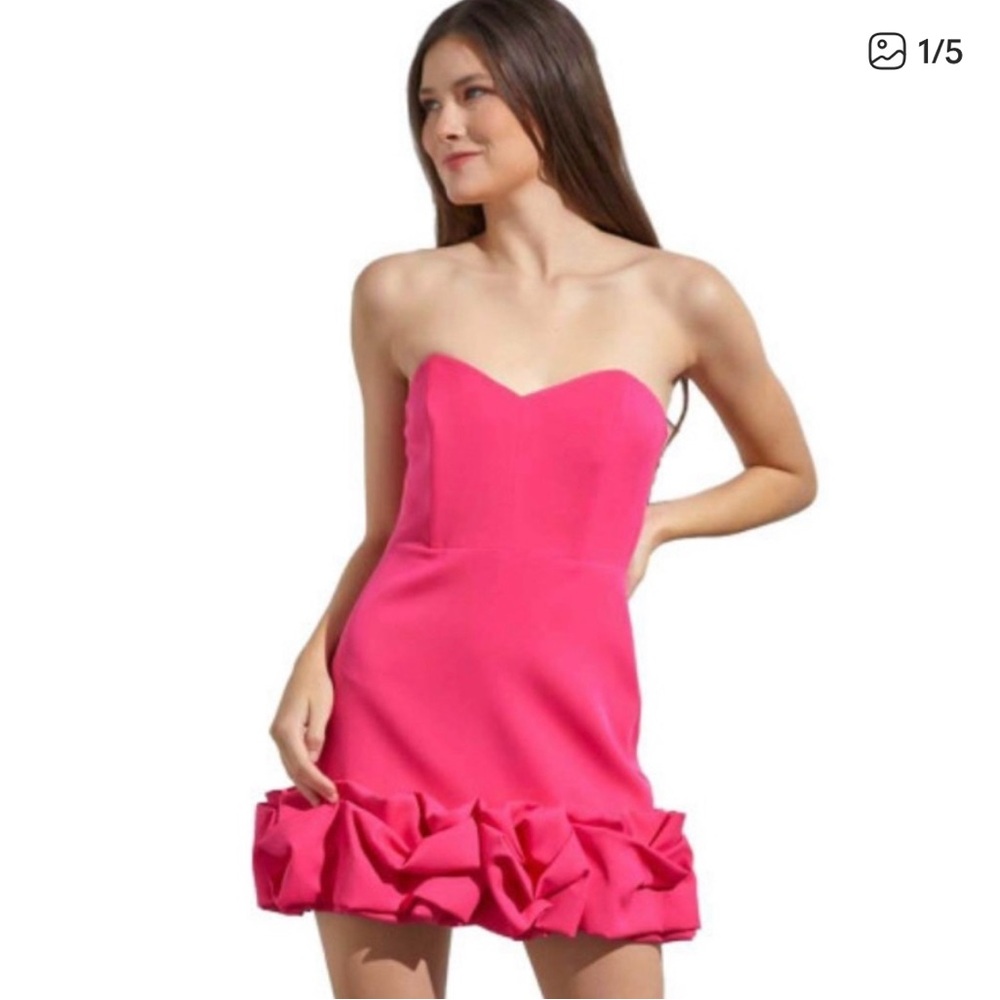 DO+BE Vibrant Pink Strapless Dress